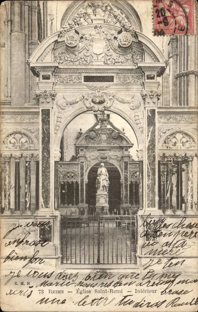 Chiesa di San Remi — Interno — E.M.R. 73 Reims - Recto