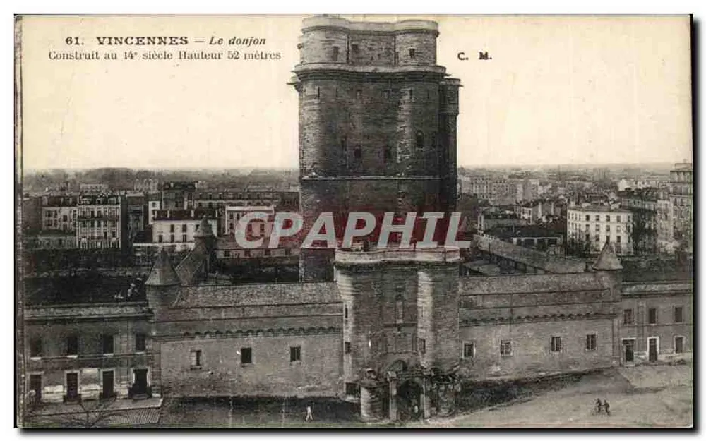 Vincennes — O donjon — C.M. n°61 - Frente