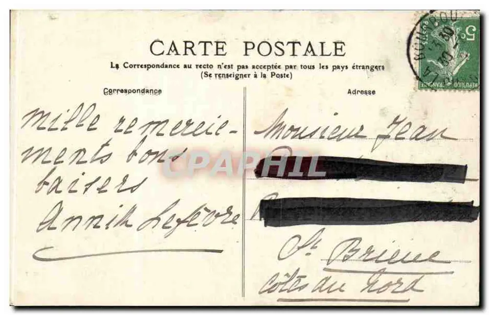 La Bourboule — Vista geral tirada do Chemin du Charlet — editor D. de Dômes, n° 628 - Verso