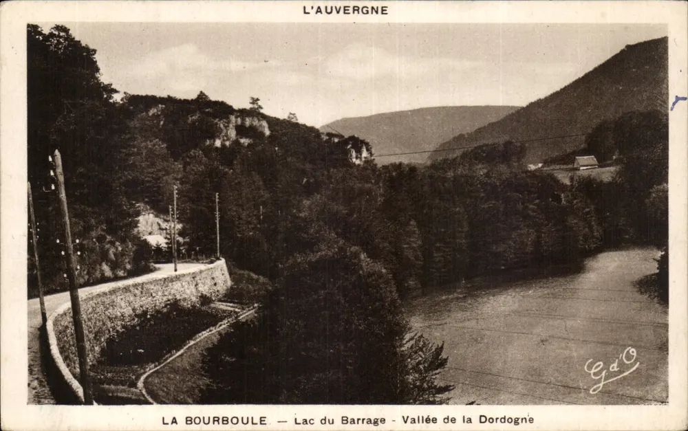 La Bourboule — See des Staudamms — Tal der Dordogne — Auvergne — Verlag J. Gouinelanges - Vorderseite