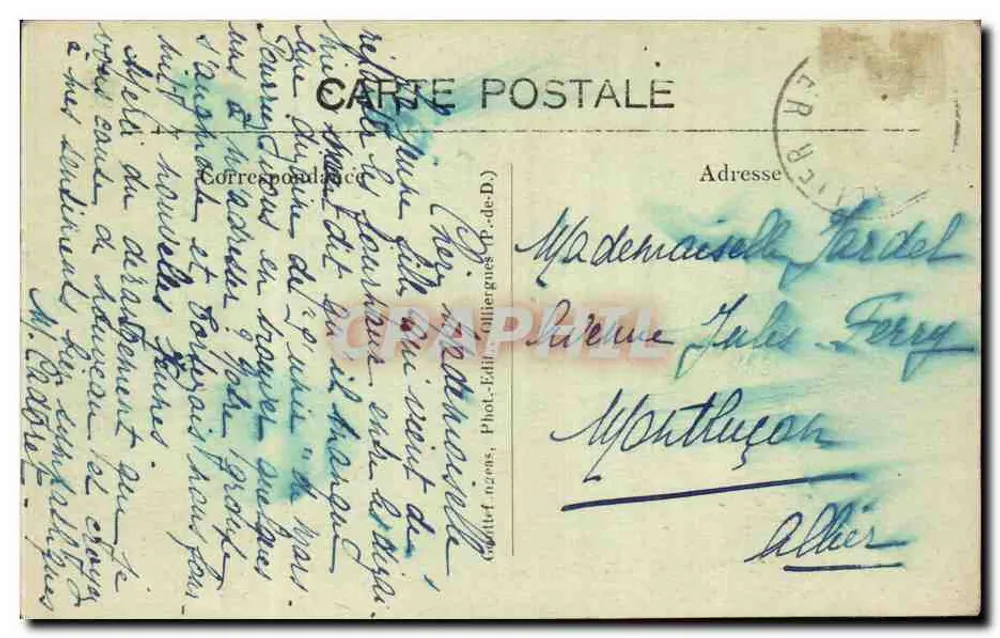 La Bourboule — Vista geral dos Grandes Hóteis — g. d'o. - 1384 - Verso