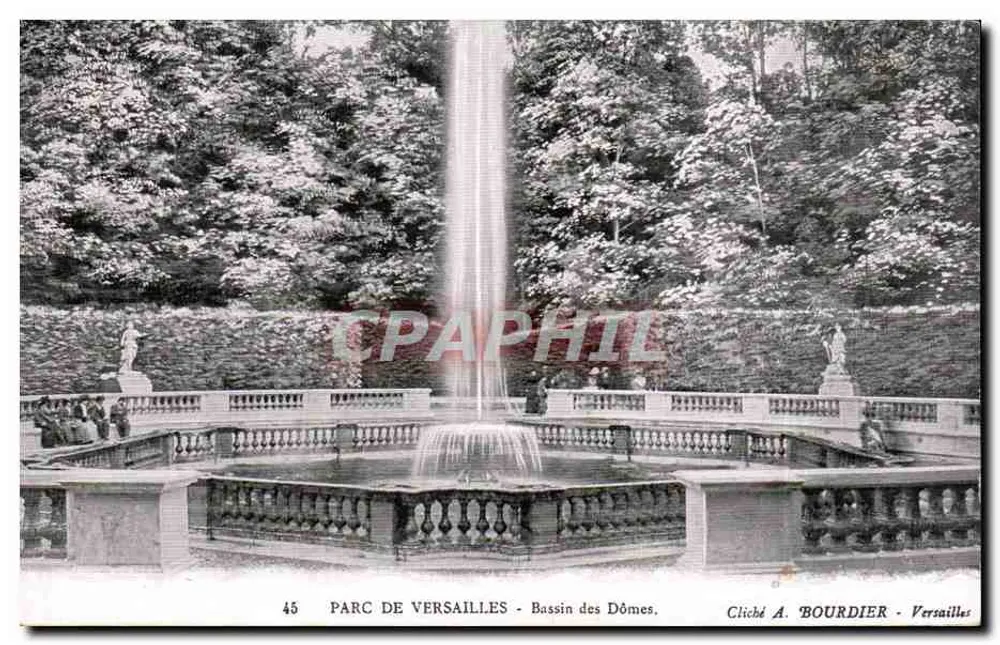 Parque de Versailles — Bassin dos Dômes — Cliché A. BOURDIER - Versailles - Frente