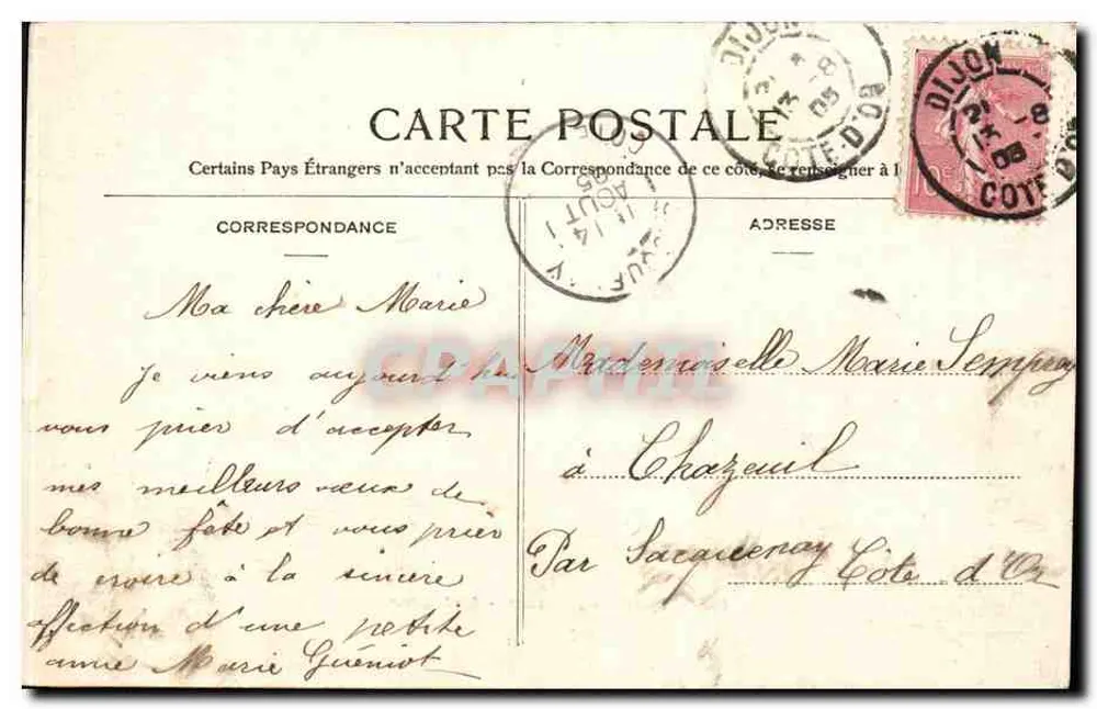 Versailles (Trianon) - A Laticínio — Editor não identificado, n° de série 184 - Verso