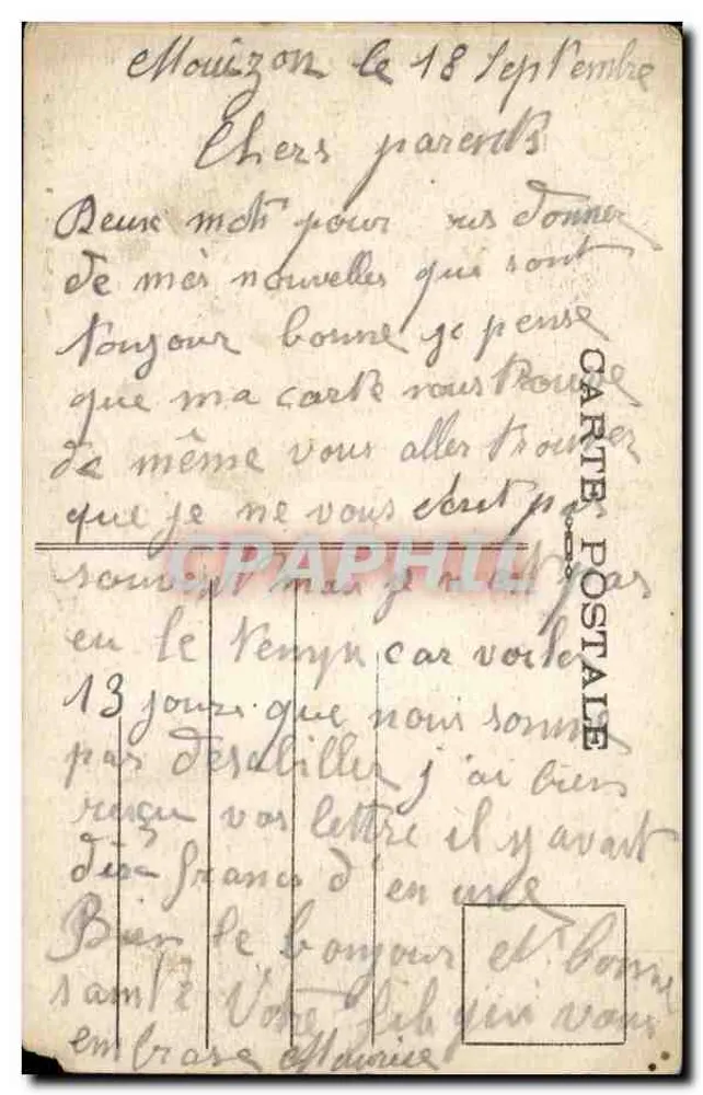 Reims vor dem Ersten Weltkrieg (1914-1918) — Die Kathedrale — G. Graff et Lambert, Verlag Reims, Nr. 140 - Rückseite