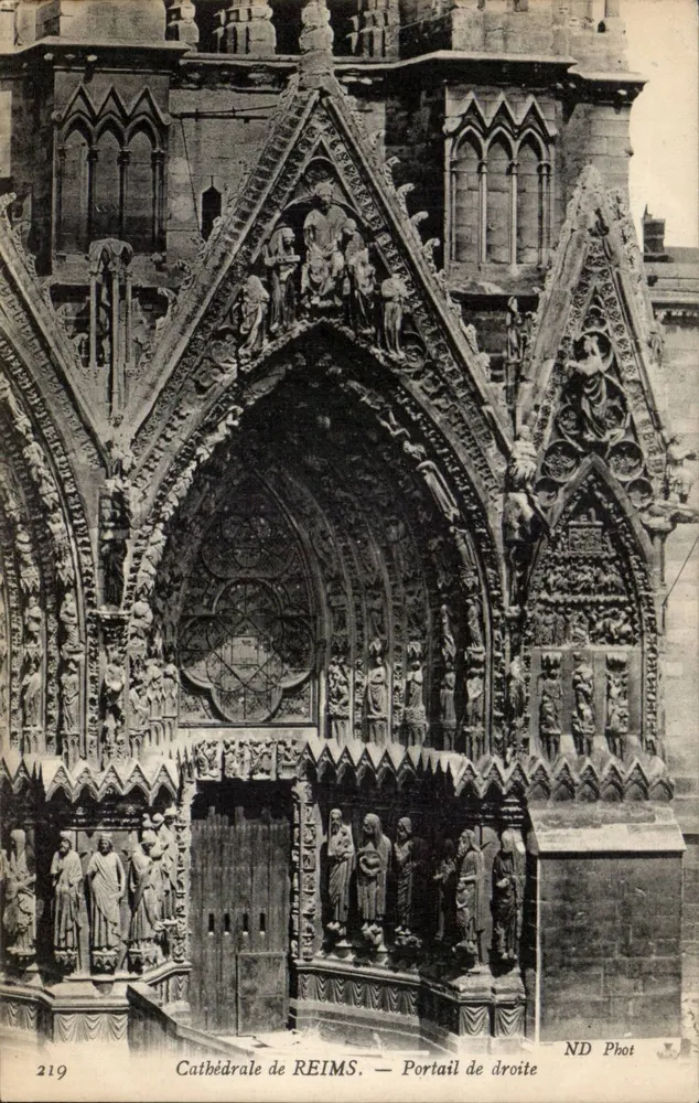 Kathedrale von REIMS — Rechter Portal — ND Phot, n° 219 - Vorderseite