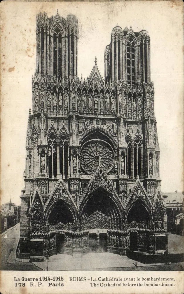 Reims - Die Kathedrale vor dem Bombenangriff — R.P. Paris n°178 - Vorderseite