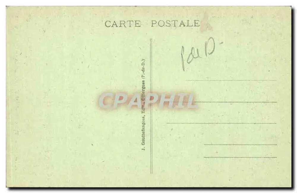 O Mont-Dore — Cachoeira do Rossignolet — G. D'O. n°920 - Verso