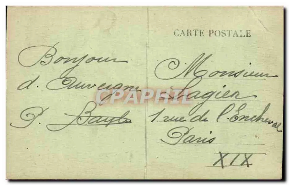 Mont-Dore — Os Três Éiables — Editor L'Auvergne, n° 321 - Verso