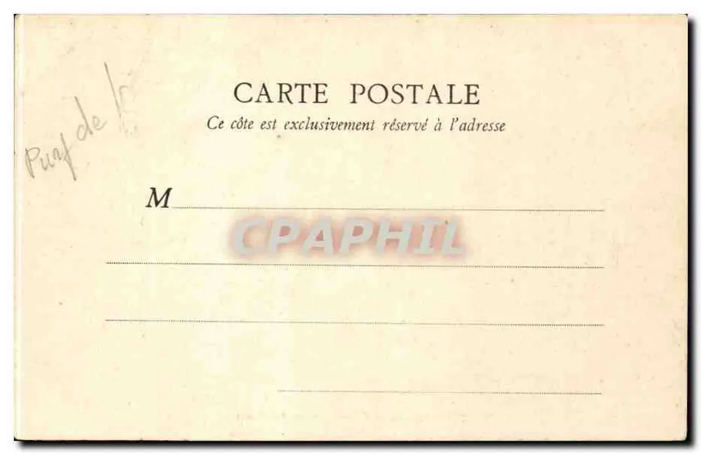 Mont-Dore — Estabelecimento dos Banhos — B.F. Paris - Verso