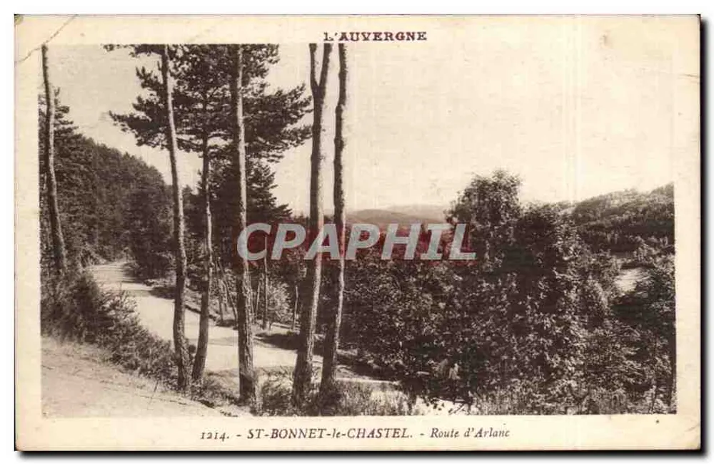 St-Bonnet-le-Chastel — Rua de Arlanc — Edição L. Ambert n°1314 - Frente