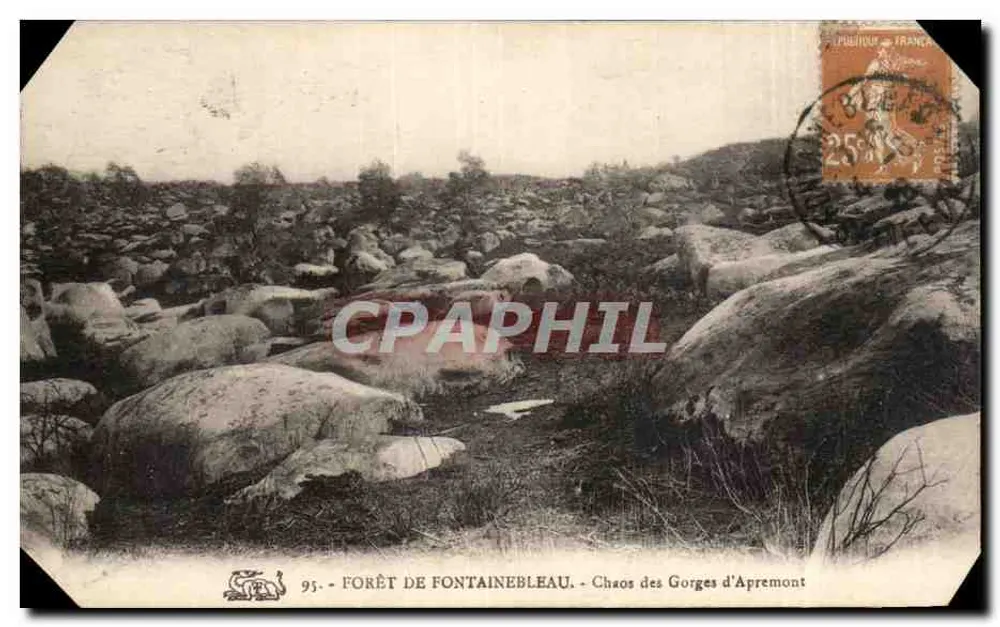 Wald von Fontainebleau — Chaos der Gorges d'Apremont — n° 95 - Vorderseite