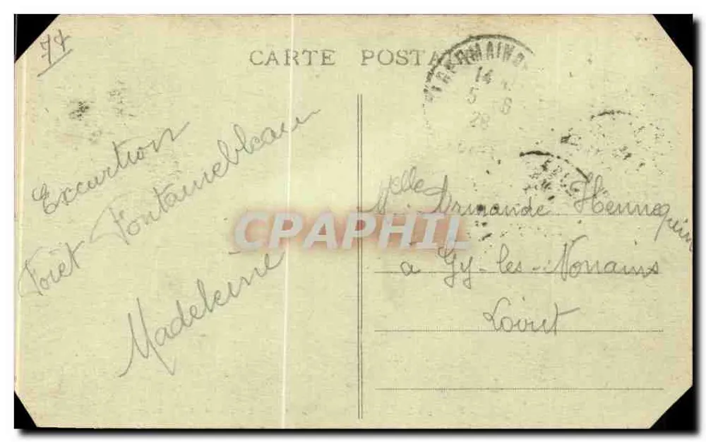 Wald von Fontainebleau — Chaos der Gorges d'Apremont — n° 95 - Rückseite