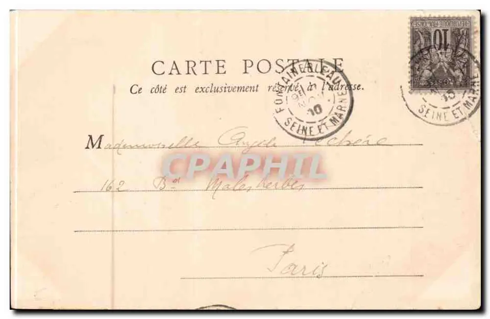 La Roche Éponge — Fontainebleau — B.F., París - Reverso