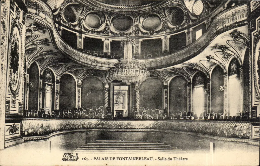 Palast von Fontainebleau — Saal des Theaters — Verleger unbekannt, Seriennummer 165 - Vorderseite