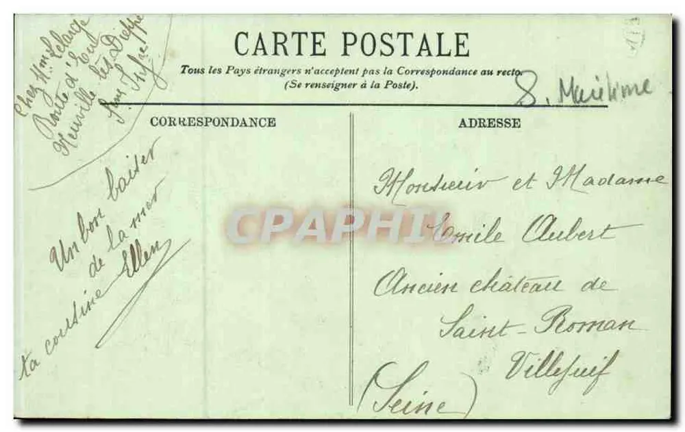 Dieppe — A View of 'La Tamise' in the Avant-Port — LL. n°95 - Verso