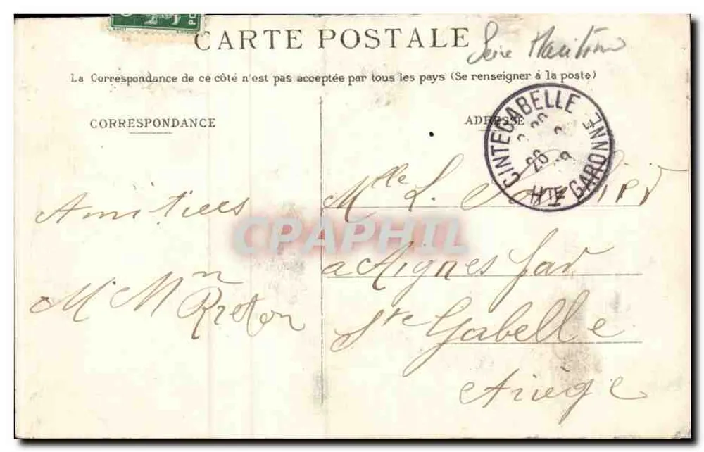 Dieppe — A Praia — Edição das Galerias Dihistenges - Verso