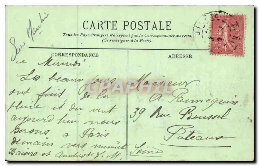 Dieppe — O Casino — As Terrasses — LL. — n° 142 - Verso