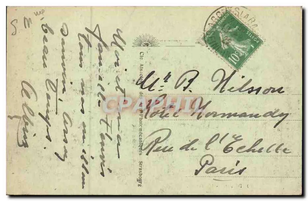 Dieppe - A estacada — Bilhete postal antigo n°50, editor C.A.P. - Verso