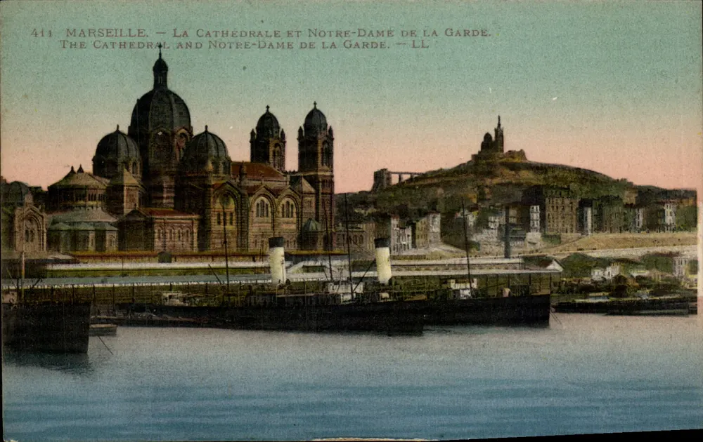 Marseille — Die Kathedrale und Notre-Dame de la Garde — LL - Vorderseite