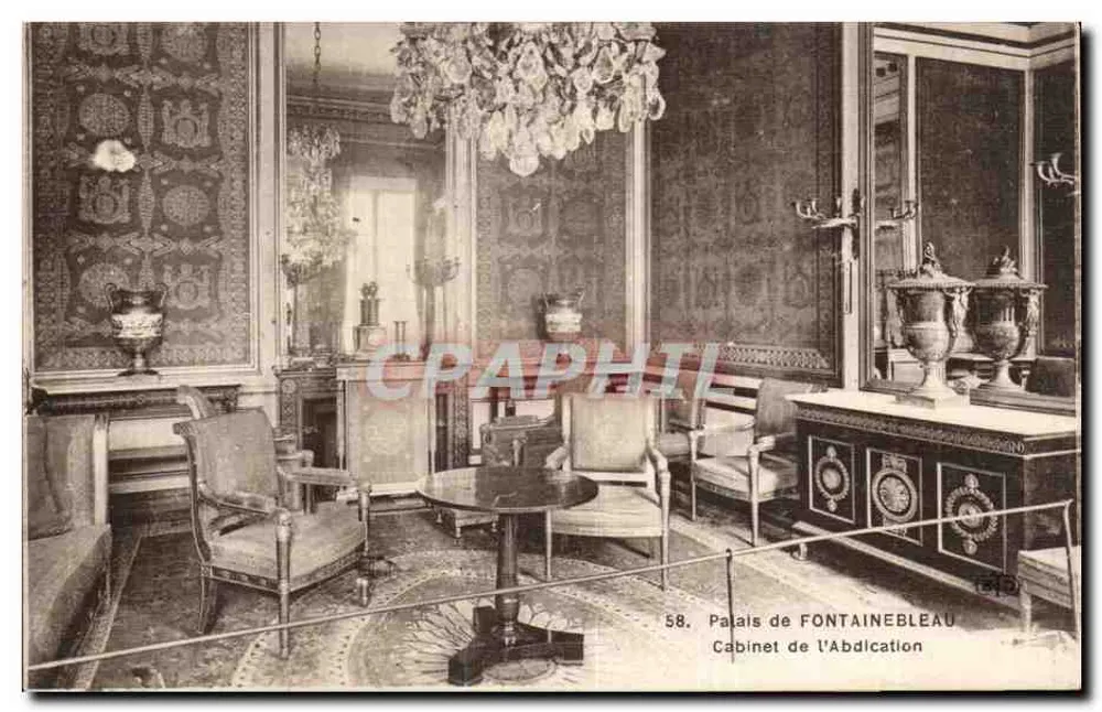 Paleis van FONTAINEBLEAU — Kamer van de Abdicatie — n°58 - Voorkant