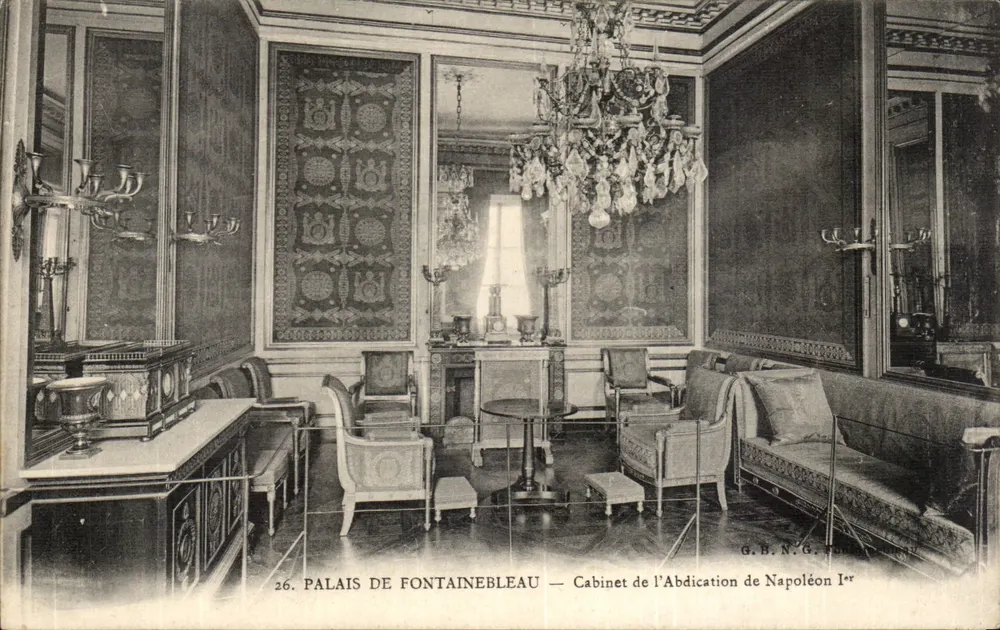 Palast von Fontainebleau — Cabinet der Abdikation Napoleons I. — G.B.N.G. - Vorderseite
