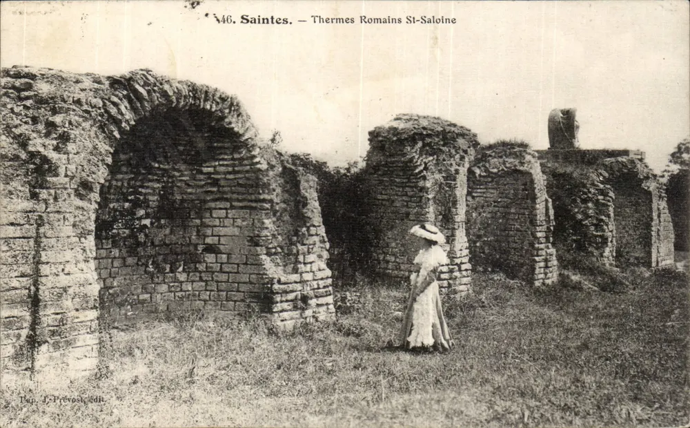 Saintes — Termas Romanas St-Saloine — J. Piérosk Edit. - Frente