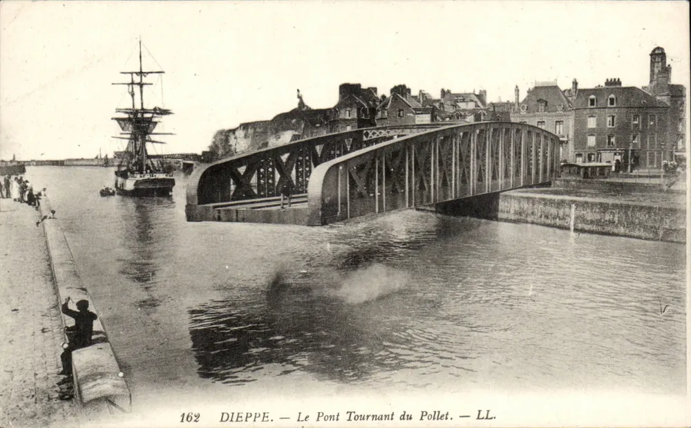 Dieppe — Die Drehbrücke von Pollet — LL. n°162 - Vorderseite