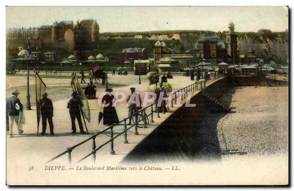 Dieppe — Der Maritime Boulevard zum Schloss — LL, n°38 - Vorderseite