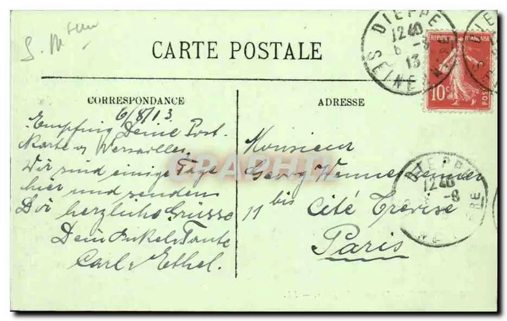 Dieppe — Saída das docas — LL. n°76 - Verso
