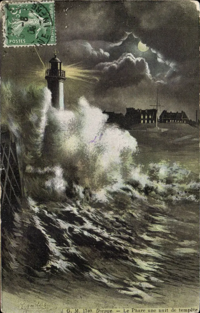 Dippé - O Farol numa noite de tempestade — G. M. 1310 - Frente