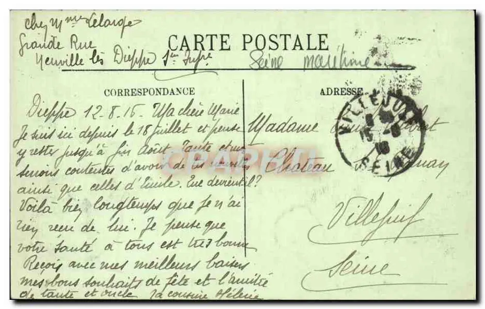 Dieppe — Boulevard Marítimo — Rotonda — LL 58 - Verso
