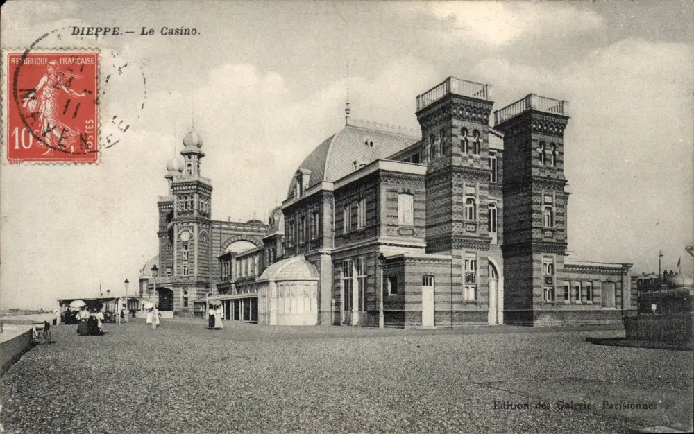 Dieppe — O Casino — Edição das Galerias Parisiennes - Frente