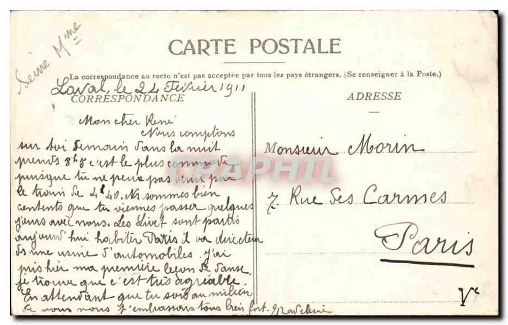 Dieppe — O Casino — Edição das Galerias Parisiennes - Verso
