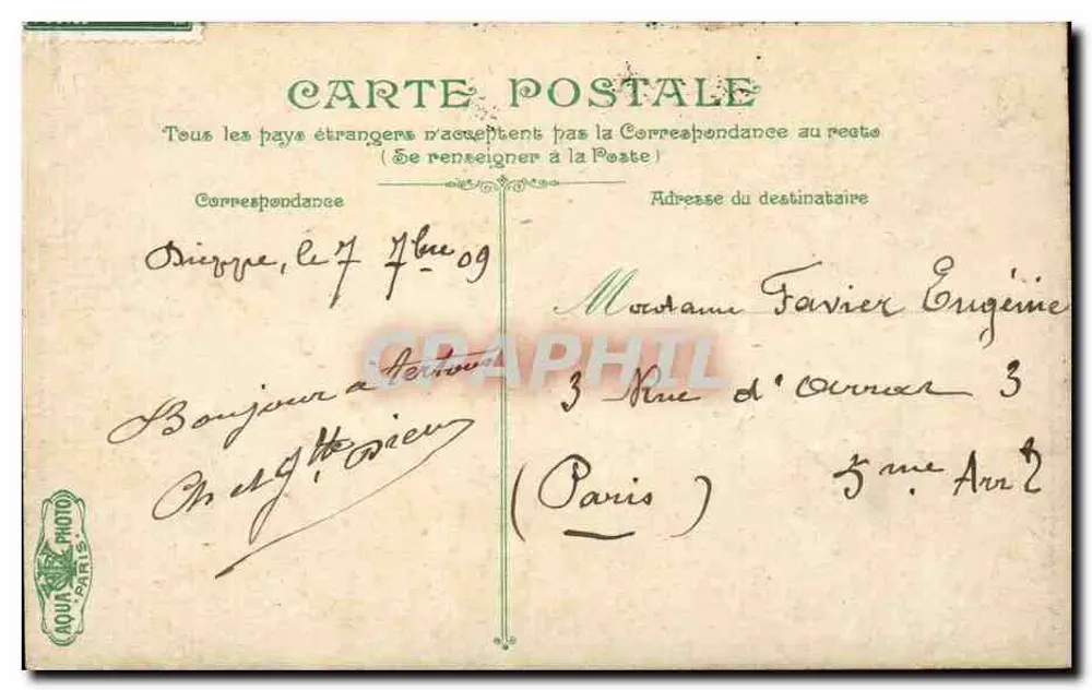 Dieppe A Praia diante do Casino — editor: 2103 - Verso