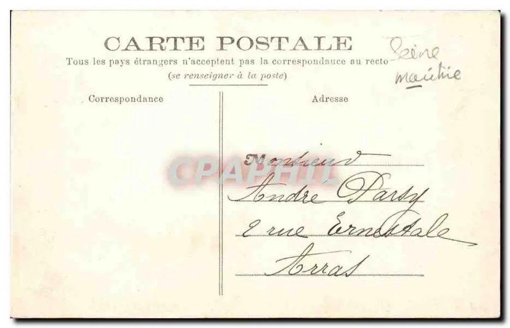 Dieppe — Fachada do Casino — G. Marchand, n° 401 - Verso