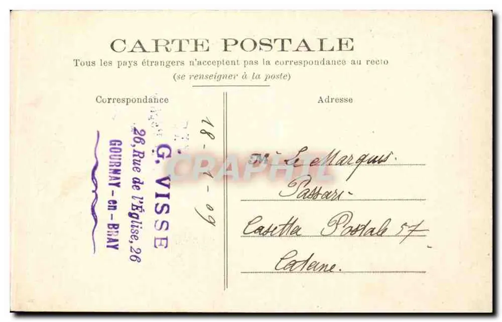 Dieppe — Vista Geral — G. Marchand - Verso