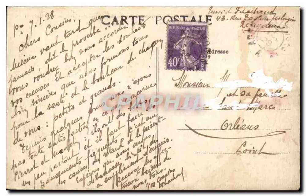 Périgueux — A Catedral de São Front (Monumento Histórico) — editor desconhecido, n° 44 - Verso