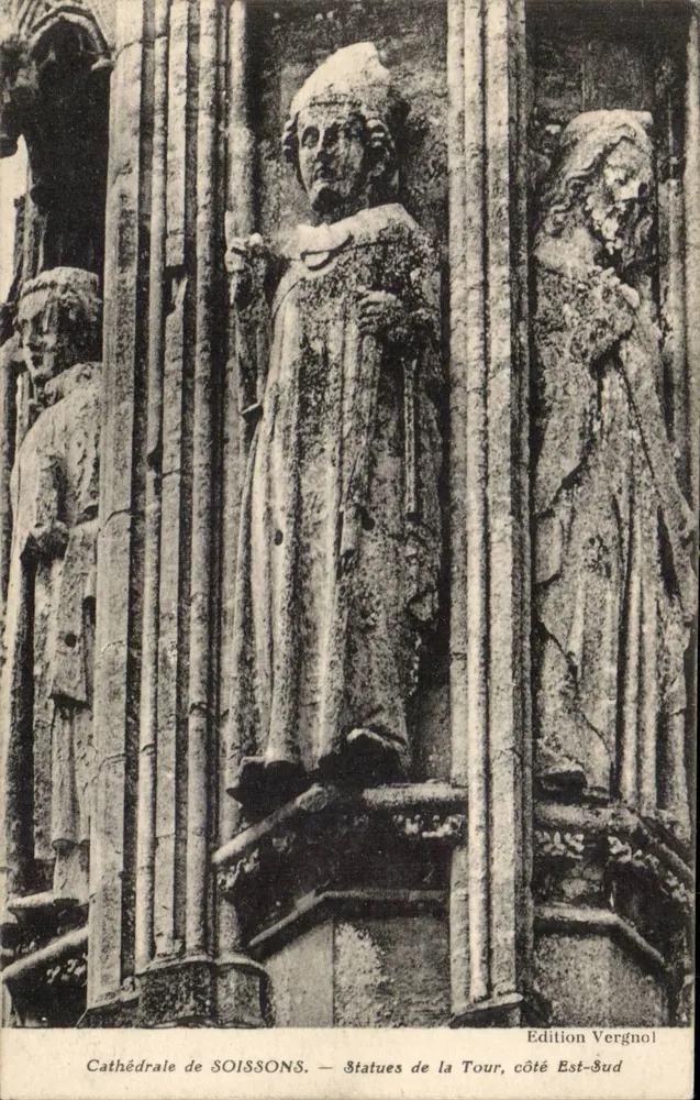 Kathedrale von Soissons — Statuen der Turm, Ost-Südseite — Edition Vergnol - Vorderseite