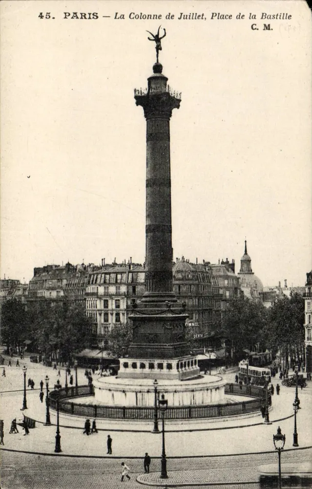 Paris — Die Siegessäule, Place de la Bastille — C. M. n°45 - Vorderseite