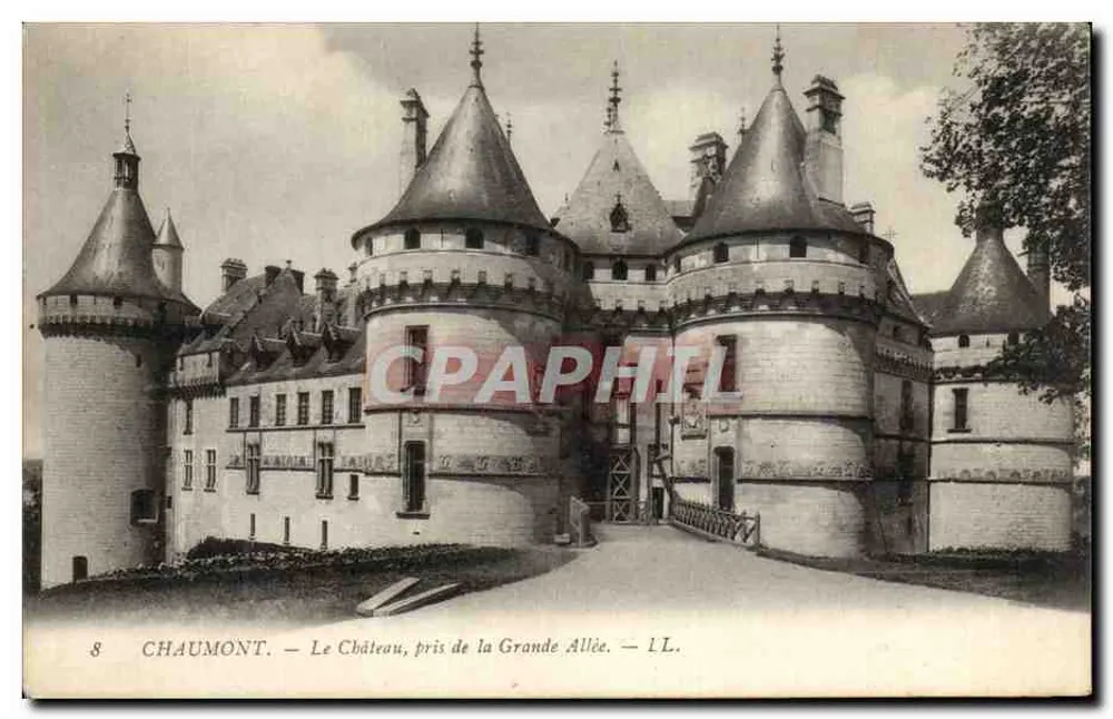 Chaumont — Das Schloss, gesehen von der Grande Allée — LL. - Vorderseite