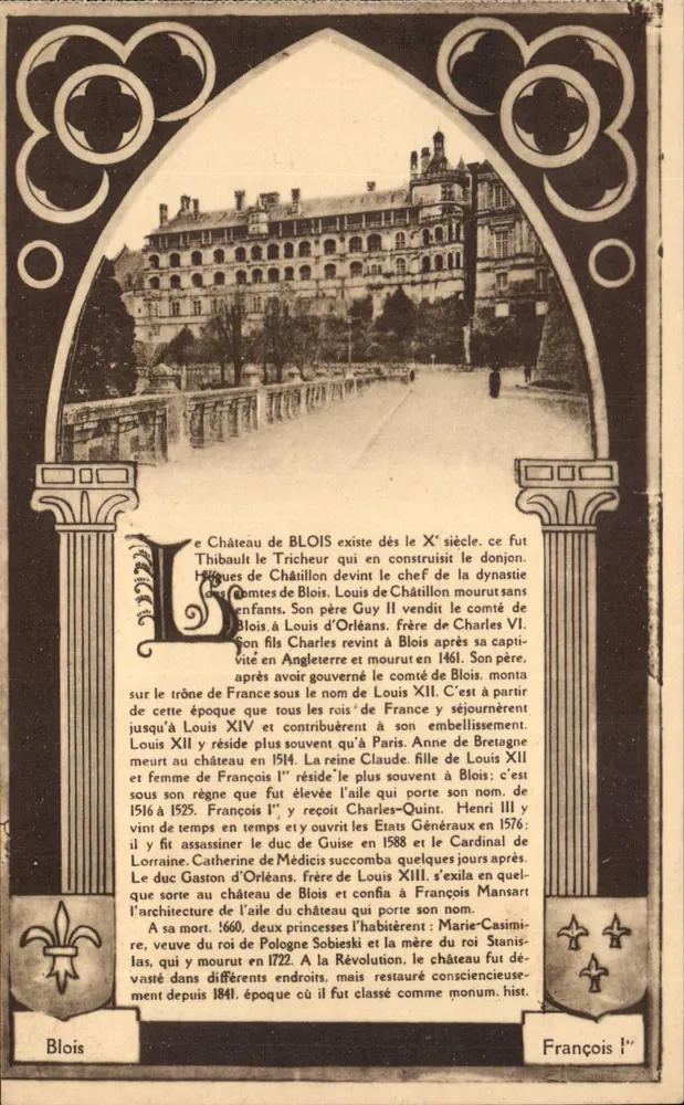 Castelo de Blois — História e personagens — Editor não identificado, número de série não visível - Frente
