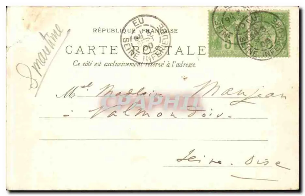 Le Fréport — bains de mer — Stengel & Co. Dresden-Berlin, n° 8895 - Verso