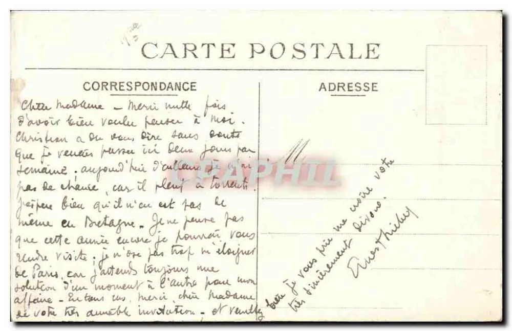 Le Tréport — Ansicht vom Leuchtturm — Edition A.B. Déposé - Rückseite