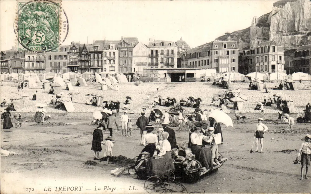 Le Tréport — A Praia — LL. n° 372 - Frente