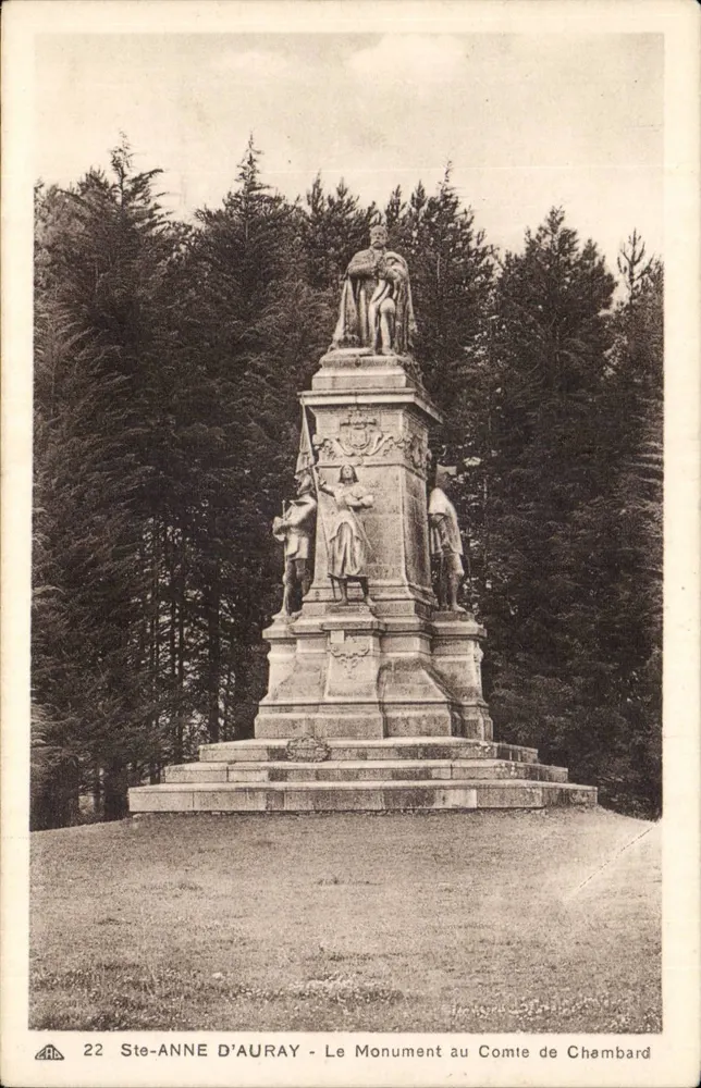 Ste-Anne d'Auray — O Monumento ao Conde de Chambard — editor Alphonse des Arts Photographiques, Strasbourg, n° 22 - Frente