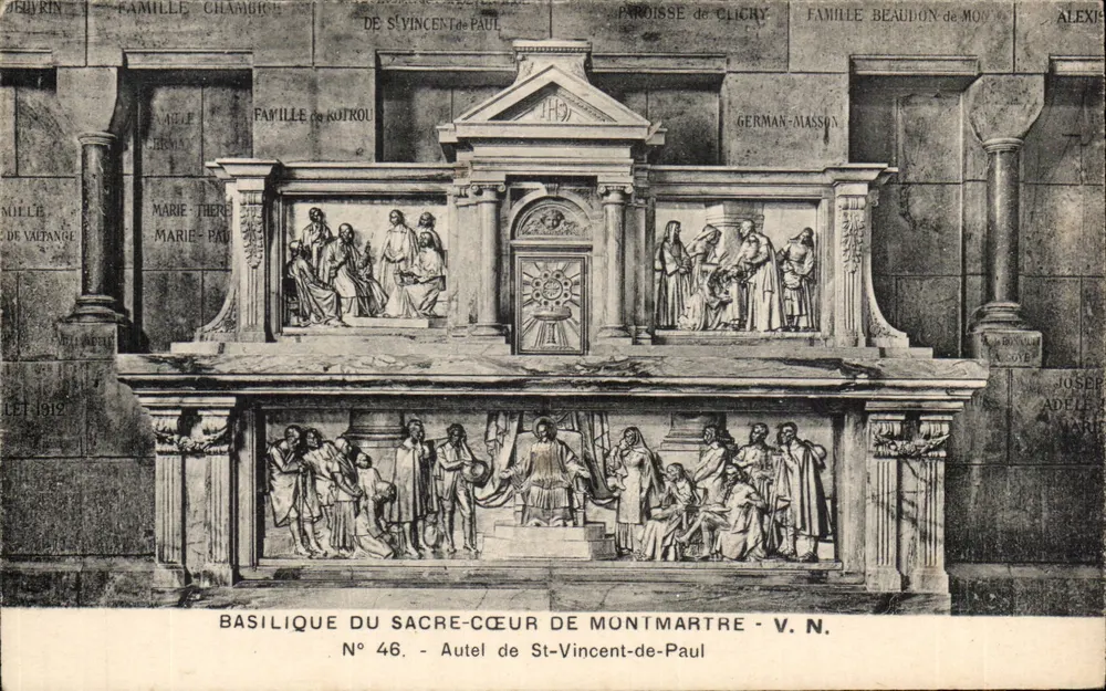 Altar von St-Vincent-de-Paul — Basilika des Heiligen Herzens von Montmartre — V.N. N° 46 - Vorderseite
