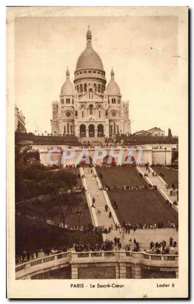 Paris - O Sagrado Coração — vista panorâmica desde as escadas — Lader 6 - Frente