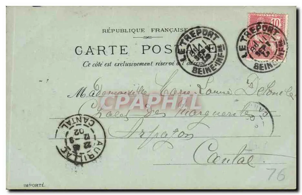 Le Tréport — O cassino — editor desconhecido - Verso