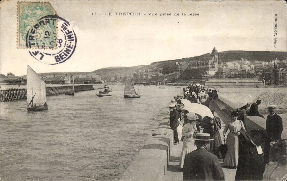 Le Tréport — Vista tirada da doca — BOURDELLOT, Editor - Frente