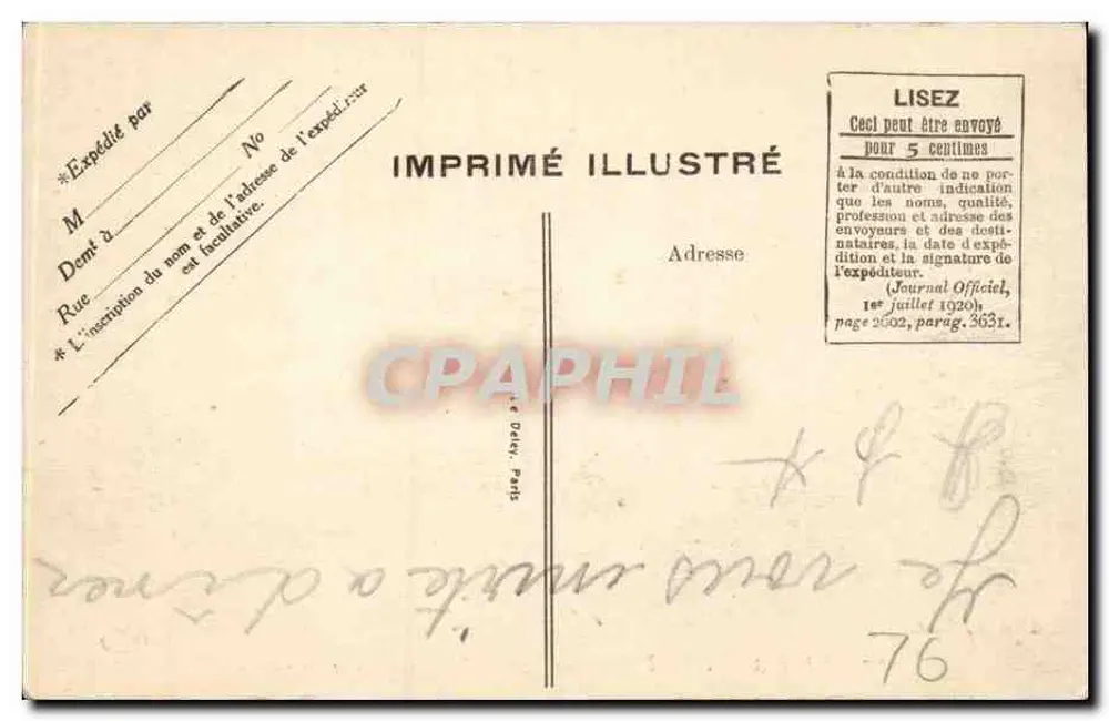ले हावर — प्लेस गैंबेटा — जी. एफ., ले हावर, संख्या 57 - पीछे